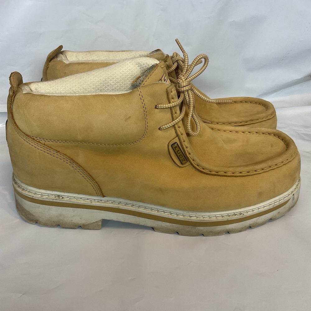 Lugz Men's Tan Leather Lace-Up Ankle Chukka Boots Round Toe US 11 EU 45